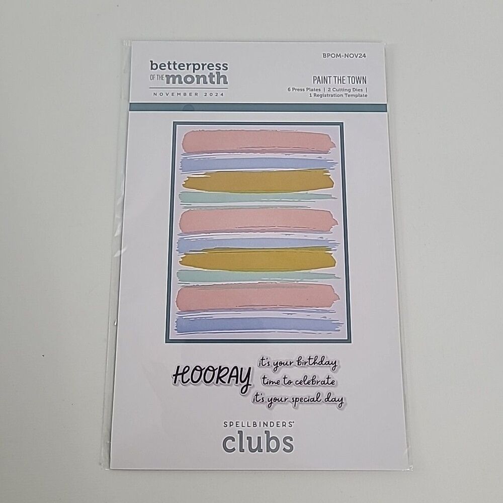 Spellbinders Betterpress Of The Month Club November 2024 "Paint The Town"